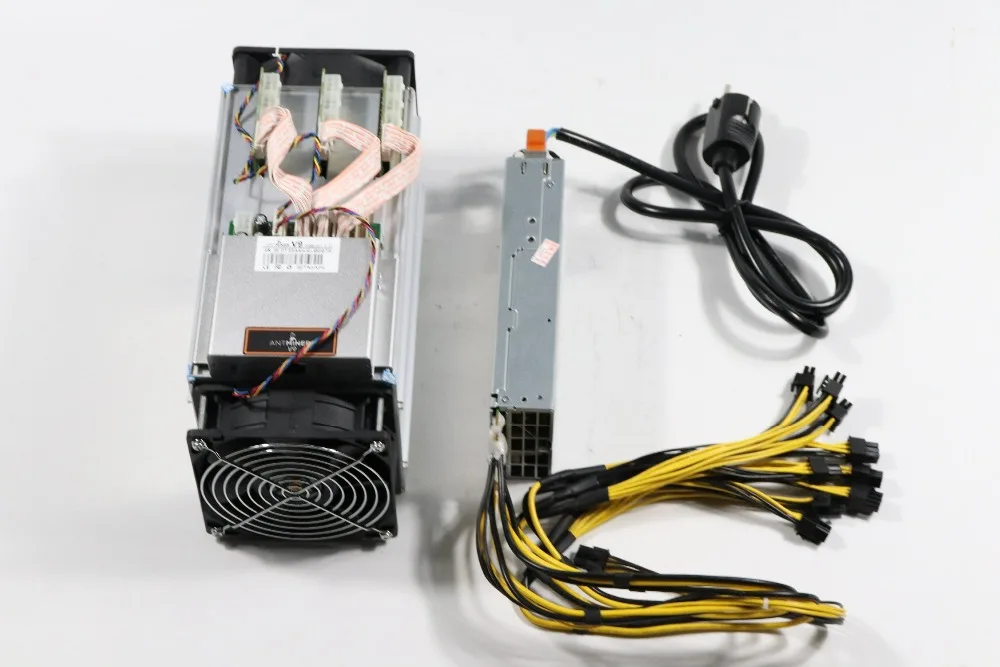 Bitmain Asic Miner AntMiner V9 4TH/S Bitcoin Miner(с БП) BTC BCH Miner экономичный чем Atminer S5 S7 S9 S9i S9j T9