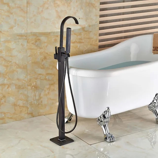 Freistehende Einzigen Handgriff Badewanne Wasserhahn Set Badezimmer ... Freistehende Einzigen Handgriff Badewanne Wasserhahn Set Badezimmer ...