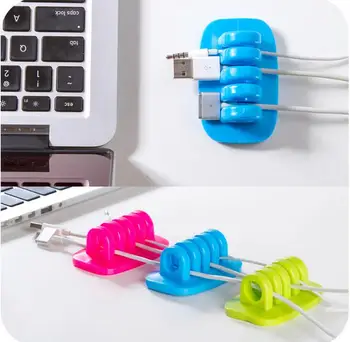 

Desktop USB Cable Winder Soft Rubber 4 Degree Adjustable Cord Wire Plug Organizer Holder Clip Charge Cable Management 1000pcs