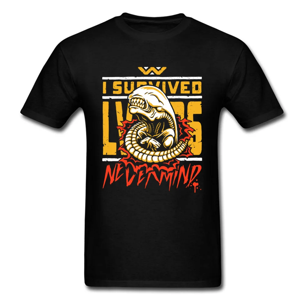 

I Survived T-shirt Men Alien T Shirt Nevermind Tops Tees Cartoon Tshirt Mutant Monster Clothing Style Summer Apparel