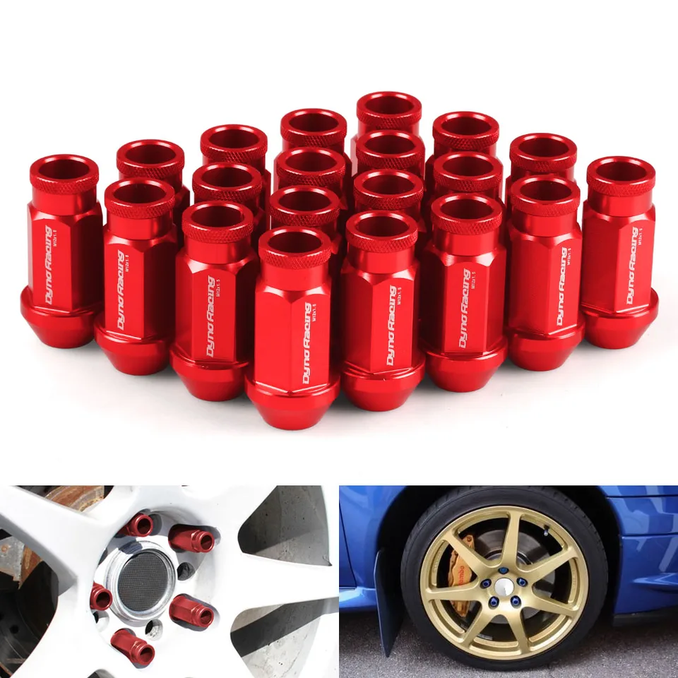 Dado del volante M12X1,25 Argento vite del pneumatico auto Dado del volante in alluminio M12X1,5