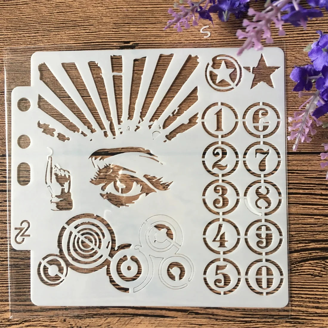 5inch Eye Hand Numbers Layering Stencils Wall Painting Scrapbooking Stamping Embossing Album Decorative Paper Card Template | Дом и сад