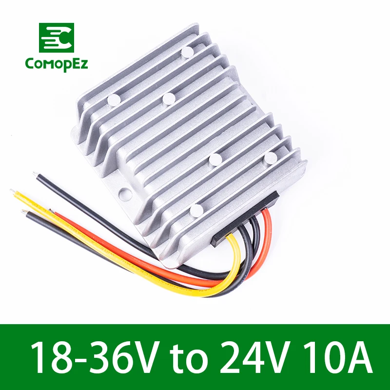 

18-36V to 24V 10A DC DC Converter Reducer Regulator Voltage Stabilizer Step-up Down Power Module 240W CE RoHS Certification