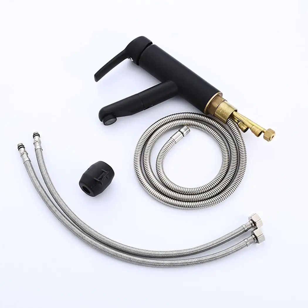 Durable Practical Anti-rust Household Single Handle Home 50 Pull 0-60C Out Sprayer Black Faucet Durable Practical Anti-rust Household Single Handle Home 50 Pull 0-60C Out Sprayer Black Faucet