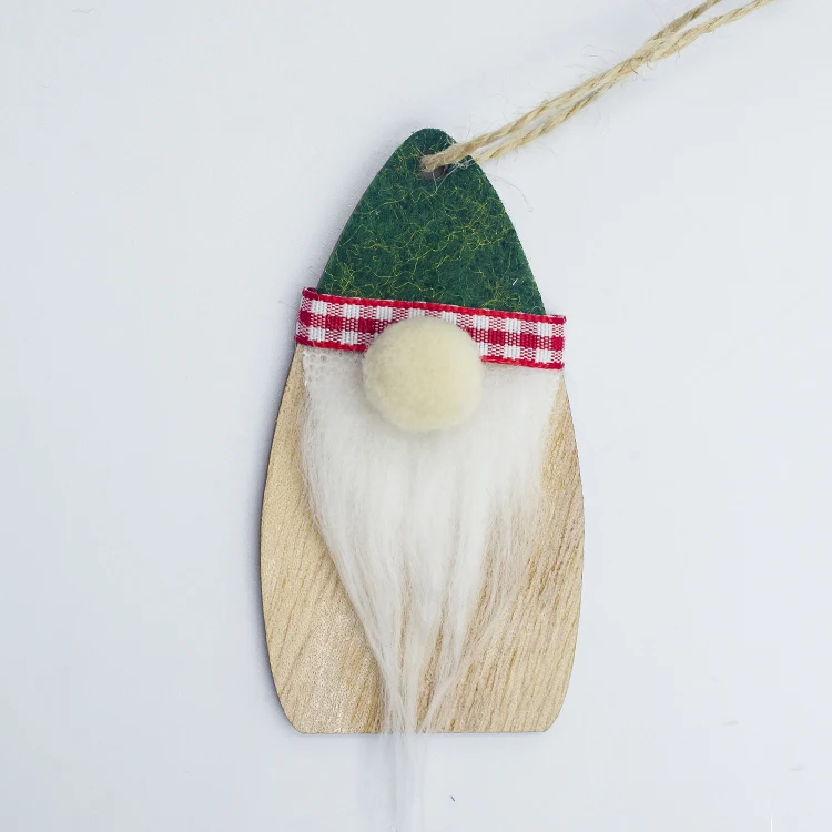 Christmas Tree Hanging Pendant Elk Santa Clause Wooden Craft Christmas Tree Decoration Christmas Party Decor for Home New Year