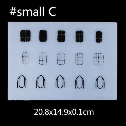 Дизайн ногтей коврик для стемпинга силиконовый коврик для без водного мрамора сухой ногтей штамповка обратная для дизайна ногтей DIY Инструменты для дизайна ногтей Cattie Girl - Цвет: Small C