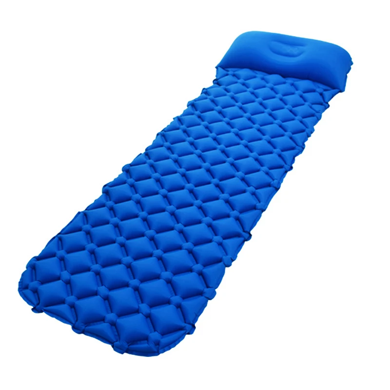 Outdoor Inflatable nylon TPU Cushion Sleeping Bag Mat Fast Filling Air Moistureproof Camping Mat