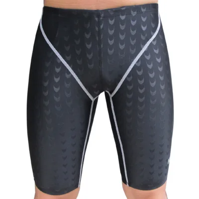 SBART мужские плавательные шорты под акулью кожу Мужская одежда для плавания водонепроницаемые быстросохнущие плавки для купания Костюмы до колена - Цвет: as shown