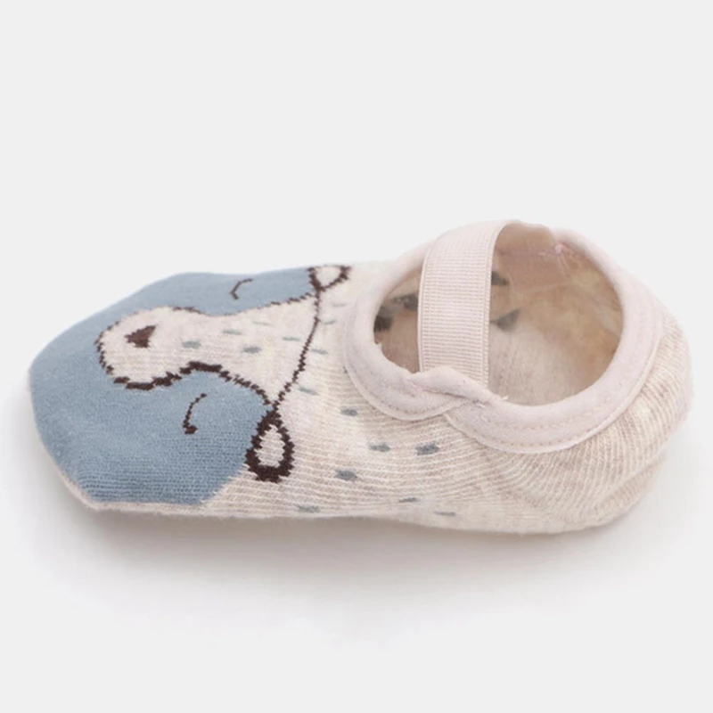 От 1 до 3 лет носки с милыми животными для новорожденных; сезон весна-осень Мягкие хлопковые нескользящие носки-тапочки для мальчиков и девочек