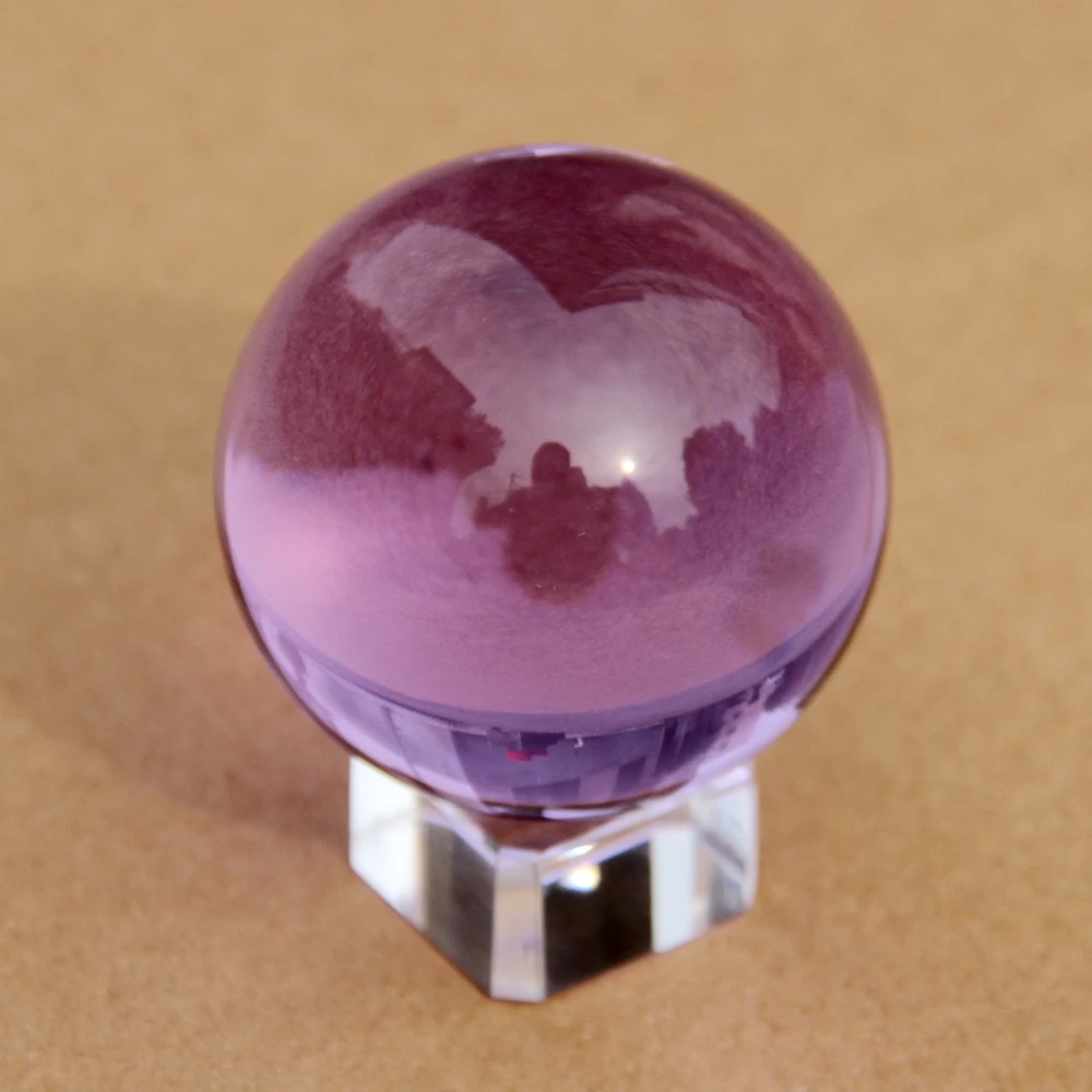 

Hot Sale 80mm LILAC Crystal Ball Sphere For Home Decoration Fashion Healing Ball Fengshui