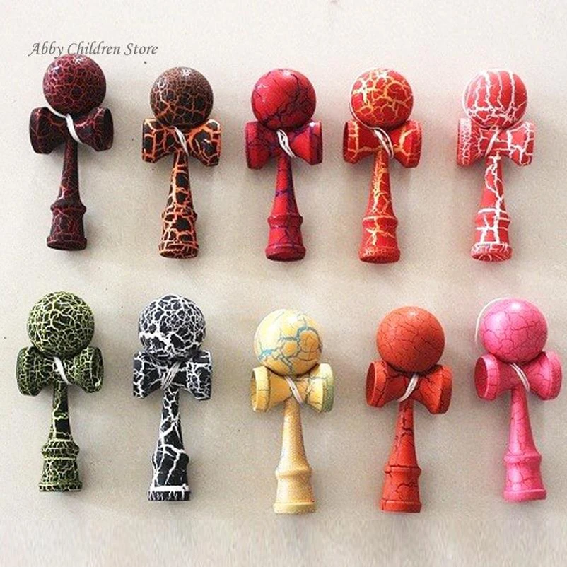 

Crack Kendama Professional Wooden Toy Kendama Skillful Juggling Full Crack Ball Game Toy Gift For Children Adult Educational Toy