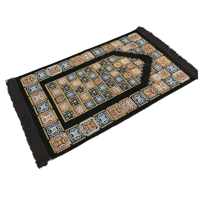 

XHX888 Islamic Muslim Prayer Mat Plaid Rug Two Color Blanket Banheiro Salat Musallah Praying carpet