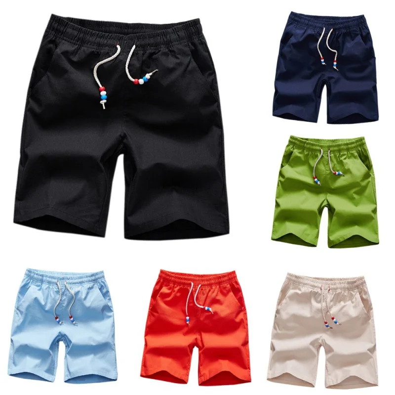 M-5XL летние мужские однотонные шорты модные Для Мужчин's Повседневное твердая носить мужские пляжные шорты 6 цветов T6