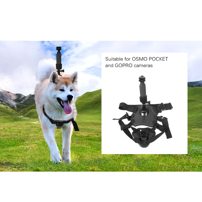 Gopro Dog Harness Mount Adjustable Dog Harness Chest Strap For