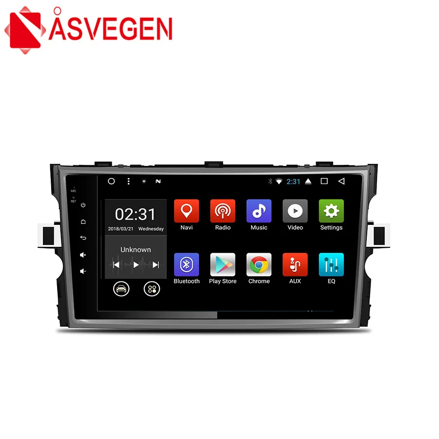 Clearance Asvegen  Android 7.1 Quad Core HD Touch Screen Car Auto WIFI Radio Multimedia Player GPS Navigation For Toyota Verso 2016 0