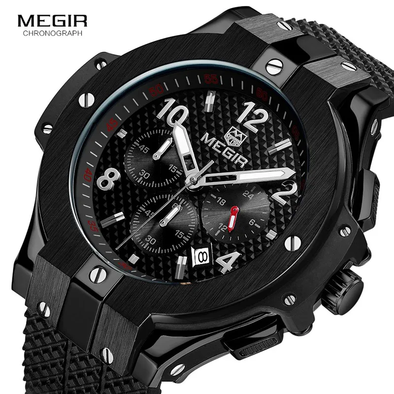 

Megir Chronograph Top Luxury Brand Sport Watches Men's Fashion Business Quartz Wrist Watch Waterproof Male Clock Man Wristwatch