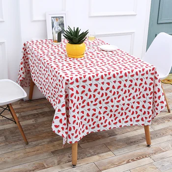 

140x100cm/140x140cm Watermelon Pattern Tablecloth Cotton Linen Fabrics Table Cloth Cover Photogragh Props