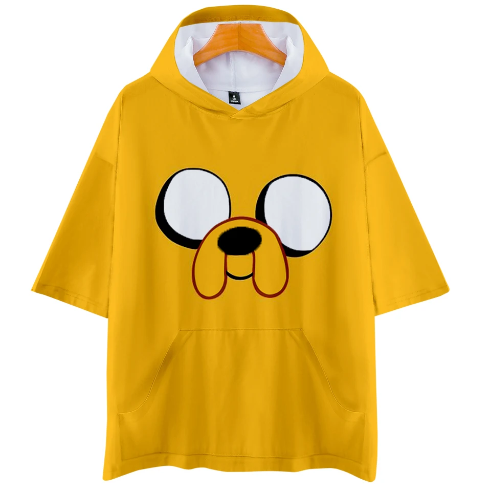 Женская/мужская футболка с капюшоном Adventure Time летняя модная коротким рукавом и 3D