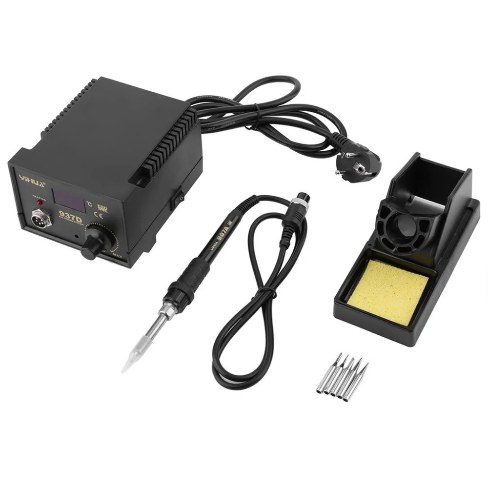 

Multipurpose 50W Antistatic Soldering Stand Holder Station Temperature Adjustable Iron Soldering Machine Digital Display EU Plug
