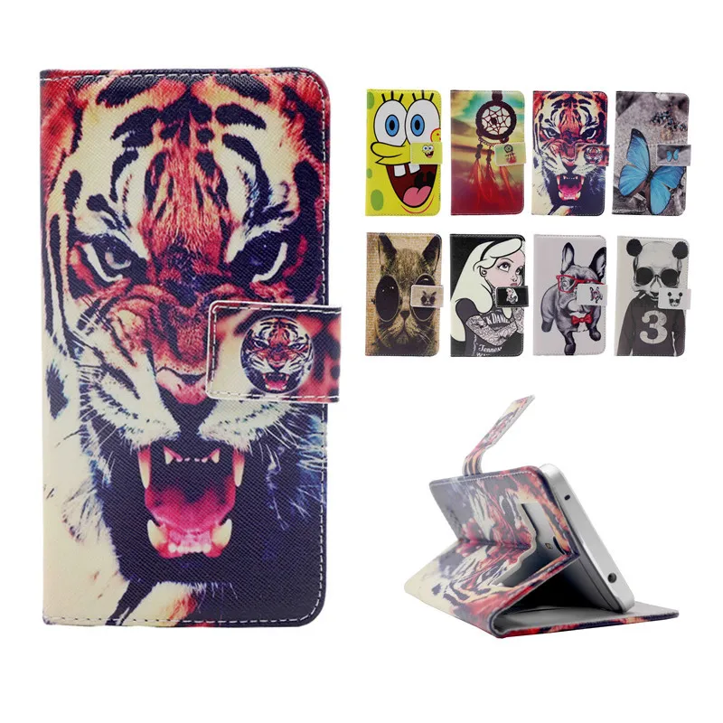 For Prestigio Grace Z5 Case 5.3&quot Print Flip Book PU Leather Back Cover Cases Bag Universal | Мобильные телефоны и