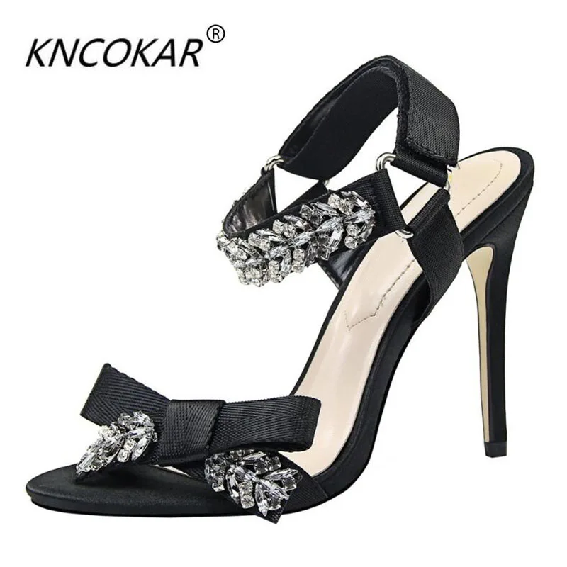 KNCOKAR2018Summer sexy banquet stiletto heels with high heels and shiny ...