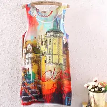 Самая низкая цена специализированных печатных женские жилеты горячая распродажа Новое поступление модные босоножки для прогулок и отдыха, майки для женщин Летняя популярная майка