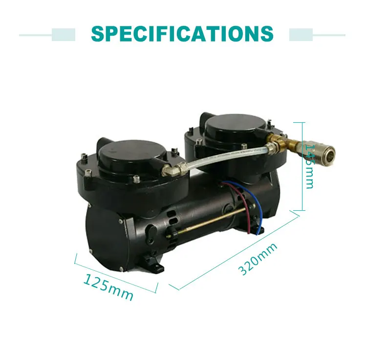 HPDMC 12 в 160 Вт без масла мембранный Электрический вакуумный насос третий легкий Serface кальян система дайвинга с регулятором шланга