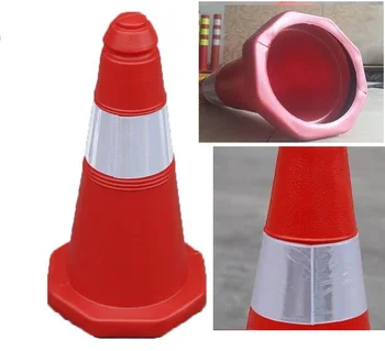 

50cm height Reflective Safety Cones Warning Reflective Plastic Road Cone