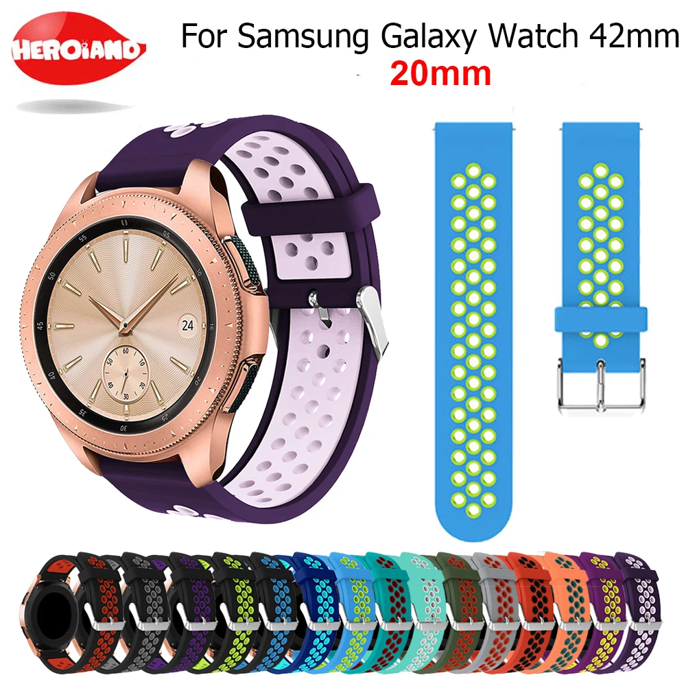 

Round hole silica gel 22MM Replacement Adjust Sport Strap For Samsung Galaxy Watch SM-R800 46MM smart Watchband 2018 Wristband