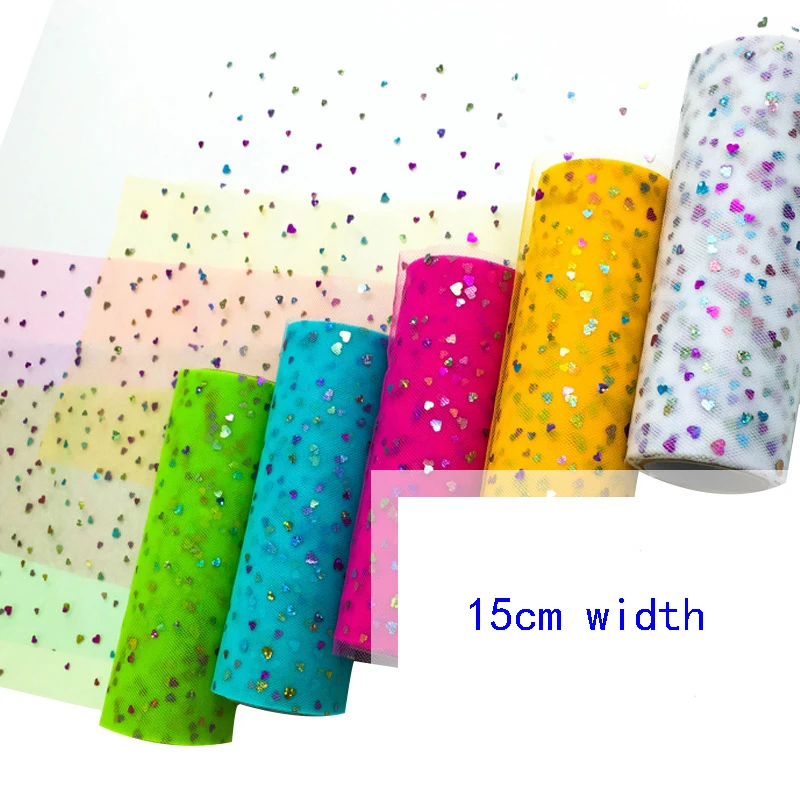 Разноцветное сердце «любовь», фатиновая юбка-пачка в рулоне, подарок на свадьбу, праздничный Декор для девочек, вечерние принадлежности, 10 ярдов