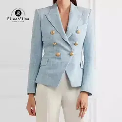 2018 Новый Для женщин джинсовая куртка пальто Мода Зубчатый воротник элегантный Сельма джинсовая куртка женщина