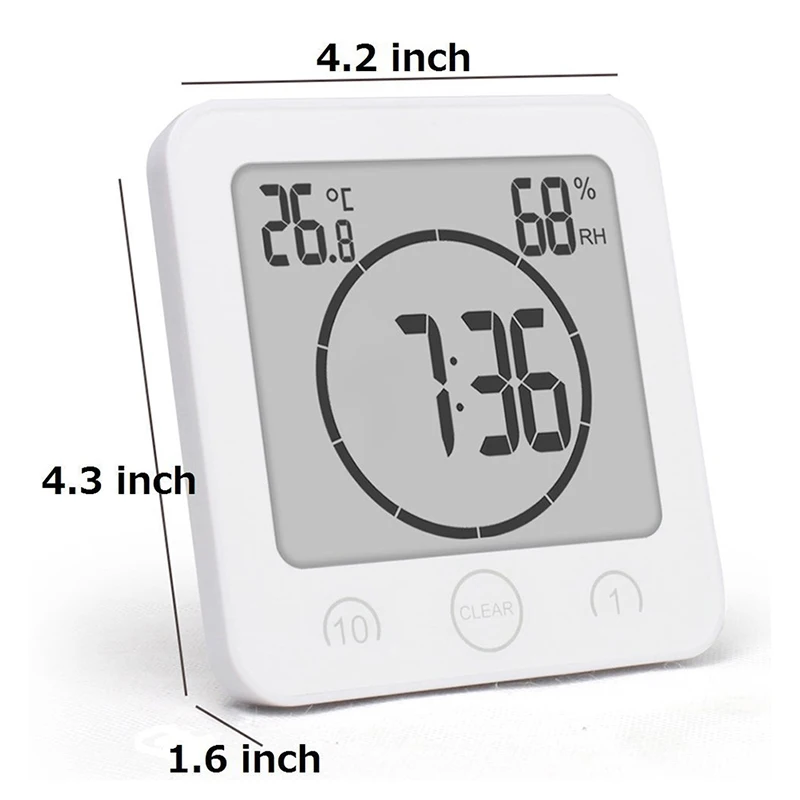 Online LCD Wasserdicht Dusche Uhr Digitale Badezimmer Uhren Timer Temp Dusche Uhren Wanduhr Hause Dekoration Zubehör Moderne