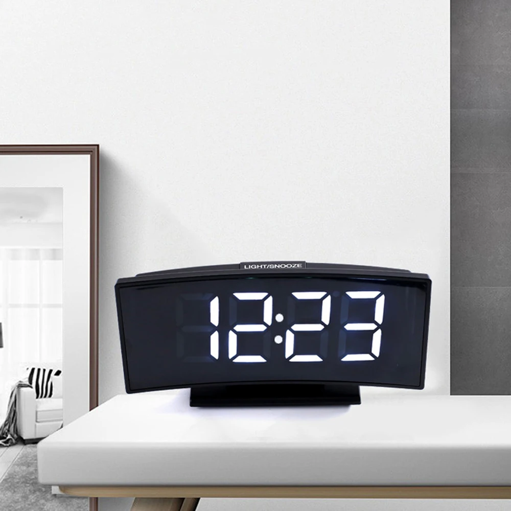 Многофункциональный 3 в 1 Цифровой термометр часы календарь светодиодный большой экран электронные настольные часы немой будильник с зеркалом