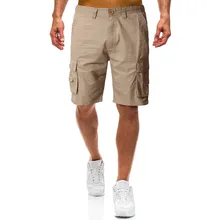 Хлопковые Бриджи мужские летние повседневные шорты с карманами мужские джоггеры комбинезоны военные брюки Pantalones Cortos Hombre 3