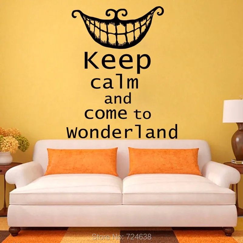 Alice in Wonderland Quote Wall Decal Vinyl Sticker Nursery Bedroom Home