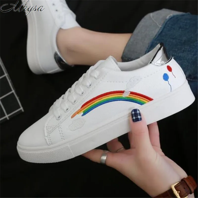 

Mhysa 2019 spring new ladies white casual shoes canvas women's shoes fashion comfortable women's flat-bottomed sneakers L266