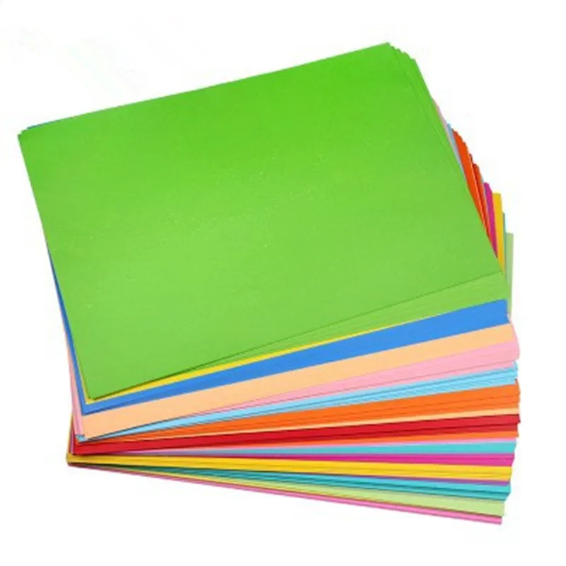 25 шт 200 г цветной картон для детского сада DIY Ручная плотная твердая бумага-большой лист 4K цветная бумага для рисования