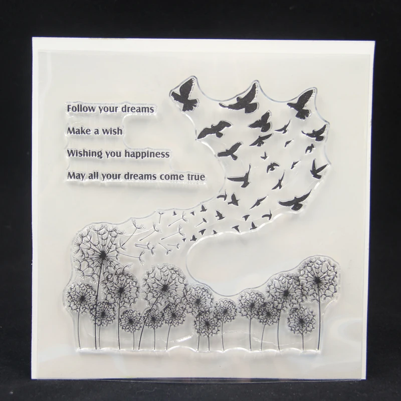 ZFPARTY одуванчик прозрачный силиконовый штамп/печать для DIY скрапбукинга/фото декоративная открытка для альбома