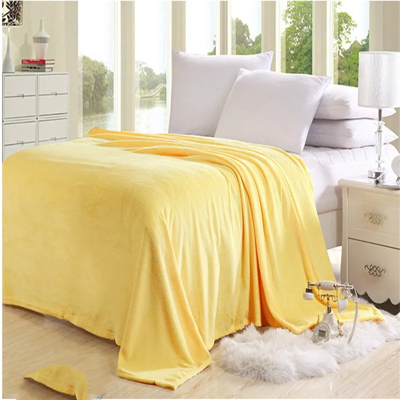 Домашнее текстильное одеяло, летнее однотонное, супер теплое, мягкое одеяло, покрывало для дивана/кровати/путешествий - Цвет: 04