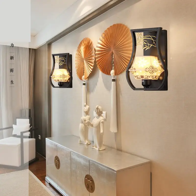 Chinese style Study room E27 Wall Lamp Bedside wall sconce Antique Wall light Hotel Loft Bedroom Villa Living room reading light Chinese style Study room E27 Wall Lamp Bedside wall sconce Antique Wall light Hotel Loft Bedroom Villa Living room reading light