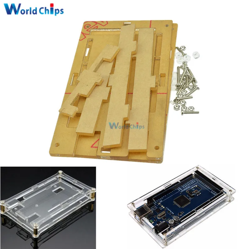Прозрачный акриловый корпус прозрачный чехол для Arduino MEGA 2560 R3 Board|acrylic case|case boardcase