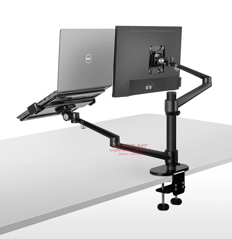 Ergonomia de Prata de Alumínio Suporte do Portátil de Mesa Suporte de Mesa Barra de Coluna de Montagem do Computador Monitor Movimento Completo Ol-3l 10 -17 32 - Image 6