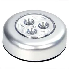 3LED 4 LED Cordless Stick Tap Wardrobe Touch Light Lamp Battery Powered Home Kitchen Under Cabinet Closet Push Tap Stick On Lamp