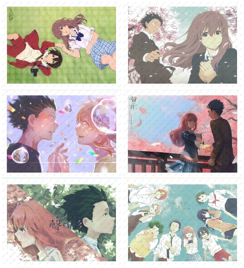 

Koe No Katachi White kraft poster Poster wall sticker Japanese Anime Poster Decorative paintings