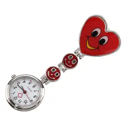 Smiley Heart Nurse Quartz женские карманные часы (красный), с зажимом