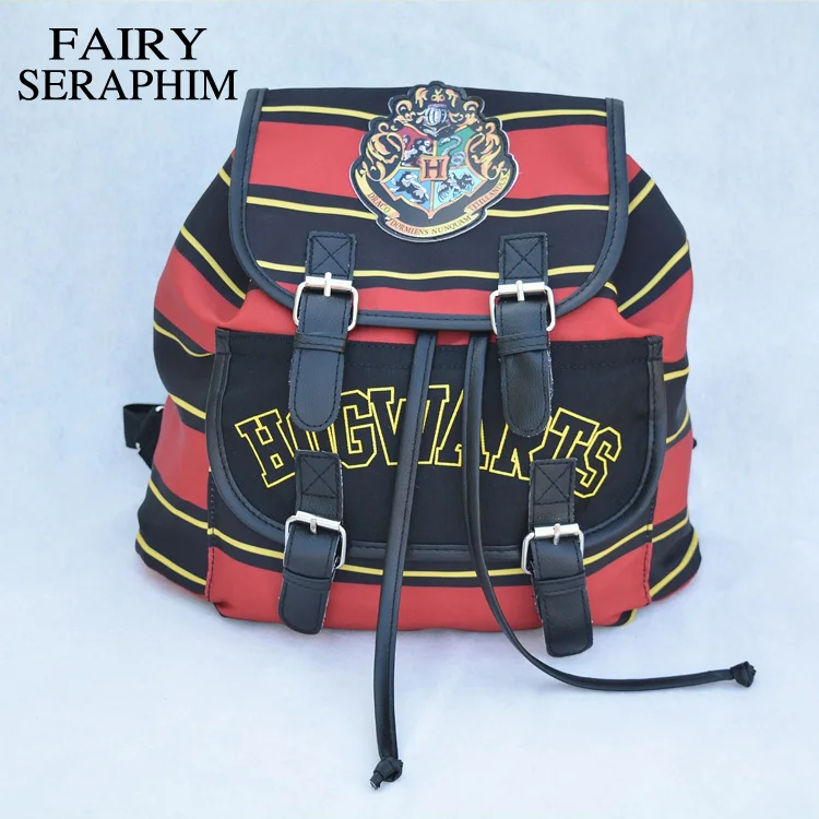 FAIRY SERAPHIM Harry Potter Backpack Printing Stripped Canvas Cartoon Children School bag mochila feminina Backpacks harry potter