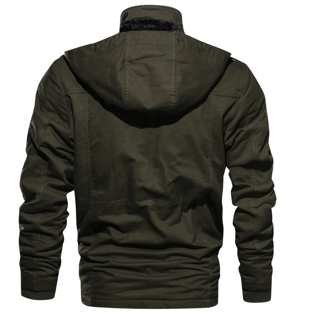 Hot Sale Winter Military Thick Jacket Men Warm Hooded Coats Thermal Thick Outerwear Male Plus Size