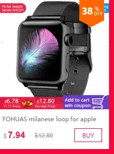 FOHUAS, ремешок для часов из черного дерева, натуральная кожа, петля для apple watch, серия 3, 42 мм, Ретро ремешок, браслет, застежка, петля, черный, коричневый