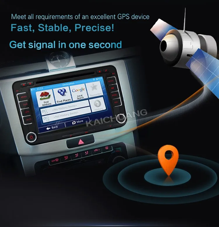 Best 2 DIN CAR Radio player  Car DVD for Volkswagen VW Passat /GOLF/ Beetle/EOS/TIGUAN Multimedia Palyer with GPS 7inch Touch Screen 2