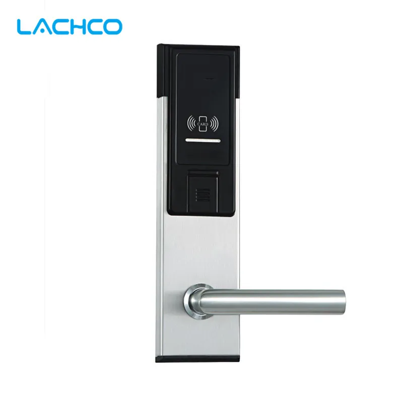 LACHCO Electronic RFID Card Door Lock with Key For Office Apartment Hotel Home Latch Deadbolt L16021BS | Безопасность и защита